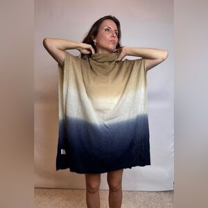 Beautiful Stories Mohair Blend Ombre Sweater Dress / Poncho